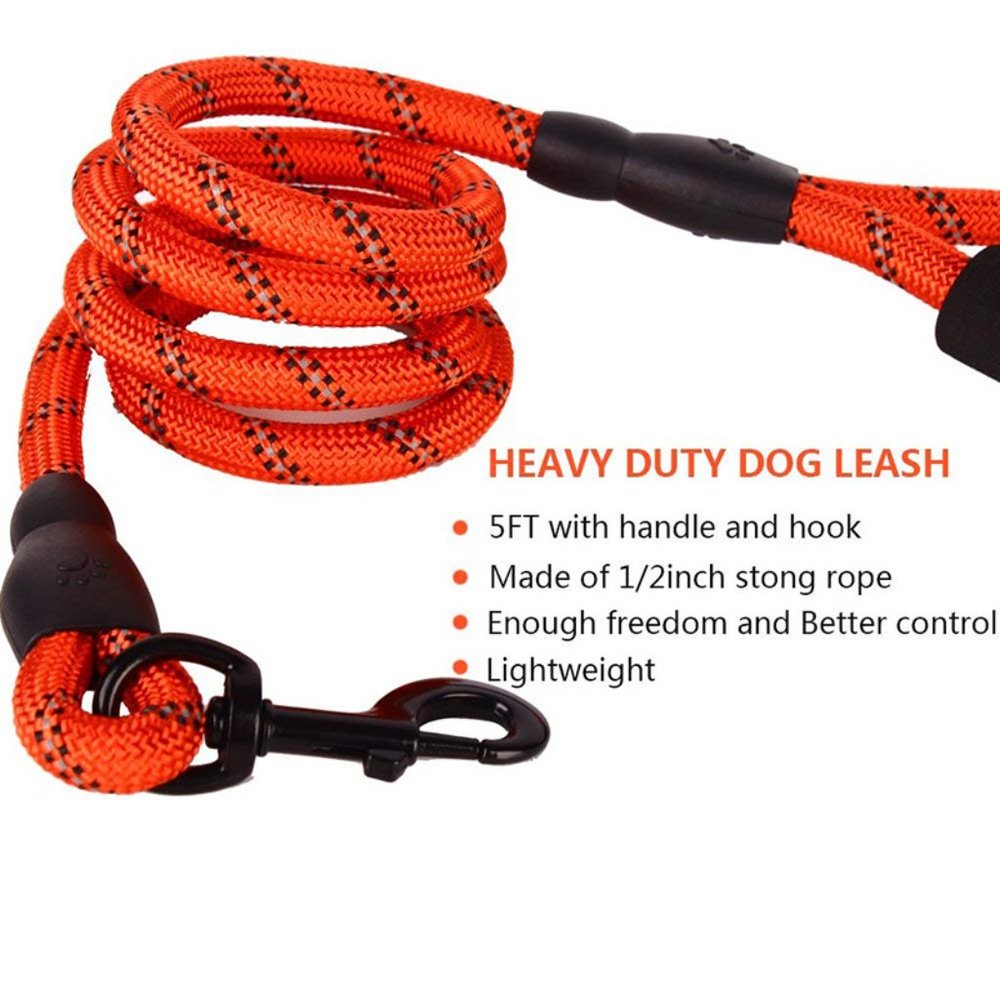 Pet Leash Outdoor Dog Leash Handle Rope P Style(Red,Blue,Green,Black)